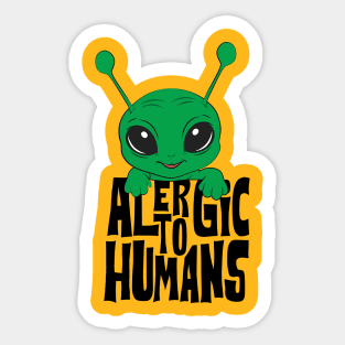 Allergic to humans Sticker